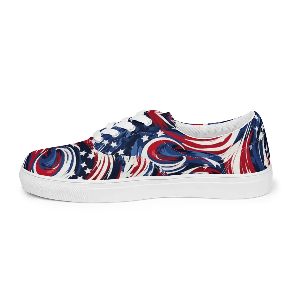 Patriotic Swirl Women's Canvas Shoes product image (4)