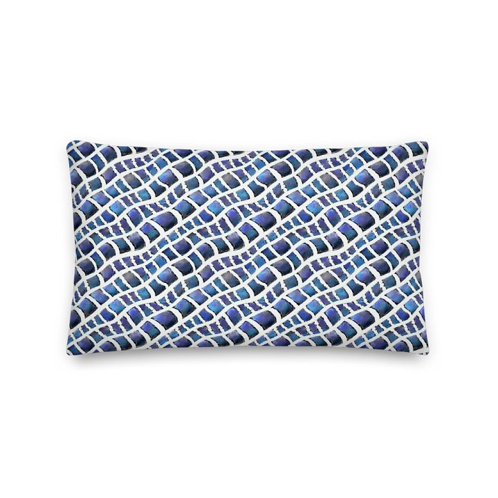 Blue Snake Pattern Pillow product image (2)