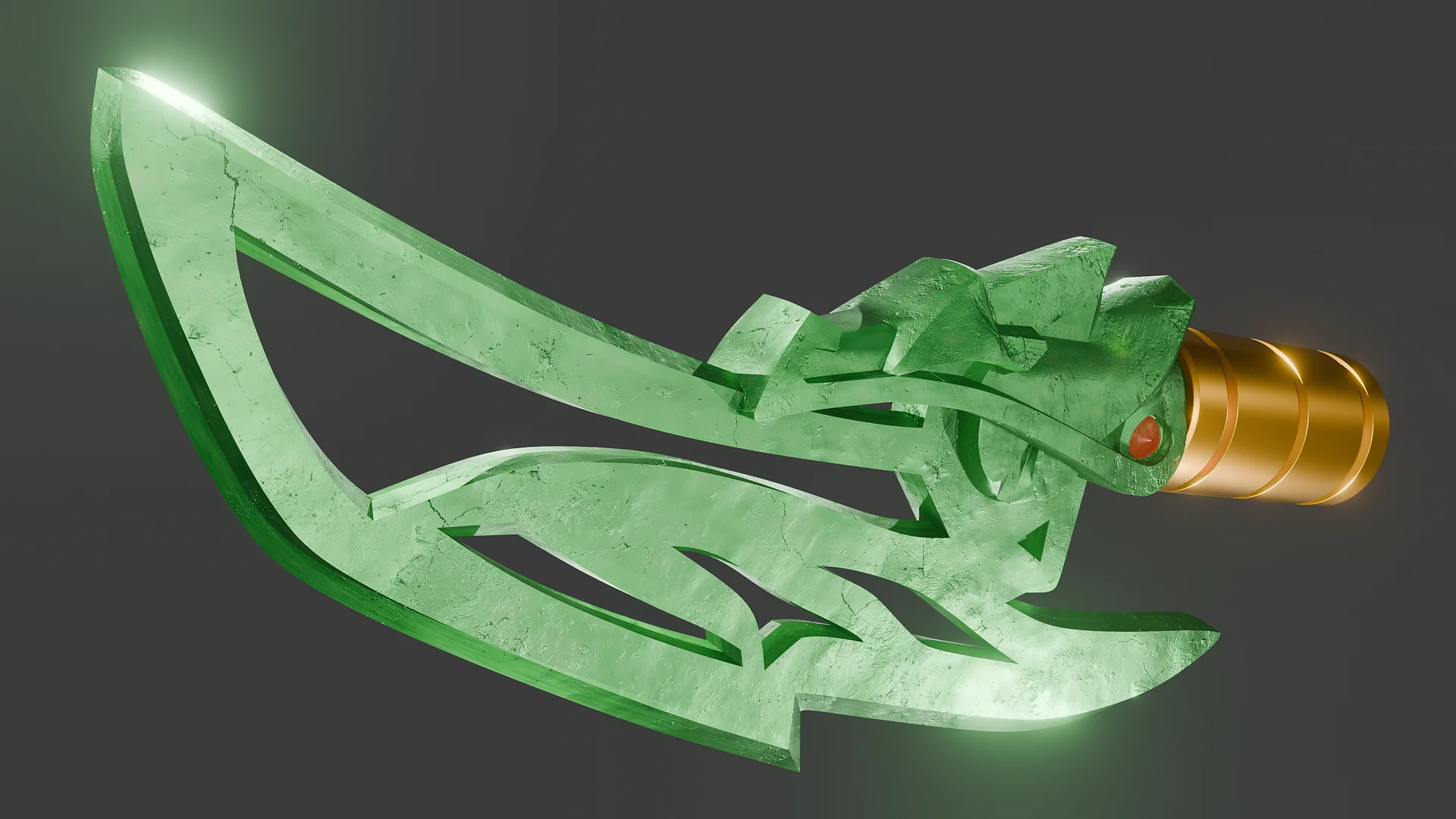 Ninjago Jade Blade - 3D printable model files product image (7)