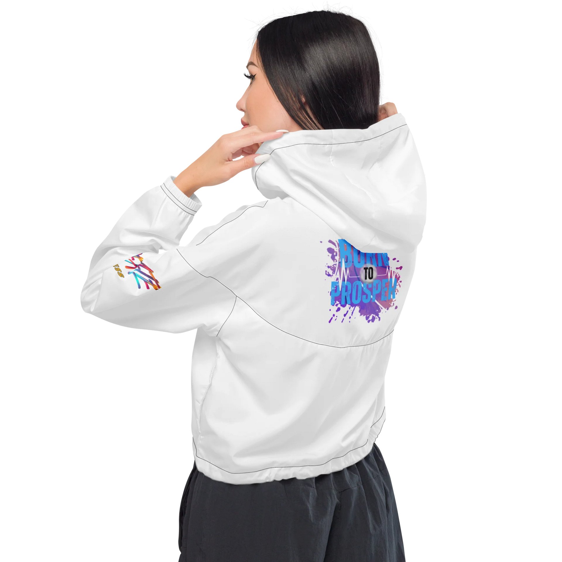 Born to Prosper Dynamic Cropped Windbreaker product image (1)