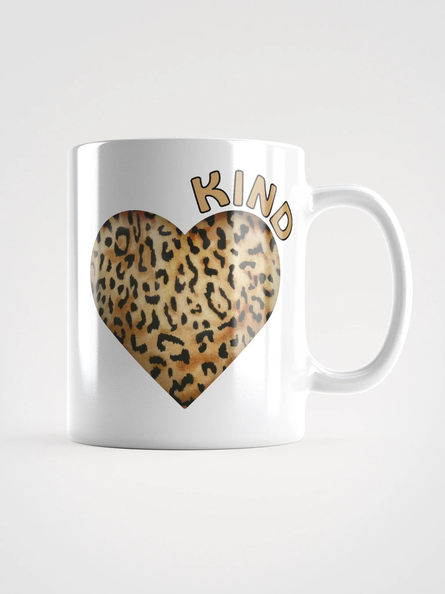 Leopard Skin Heart in Orange Gold - Mug product image (2)