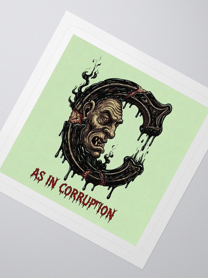 C as in corruption stickers by dark alphabet product image (5)