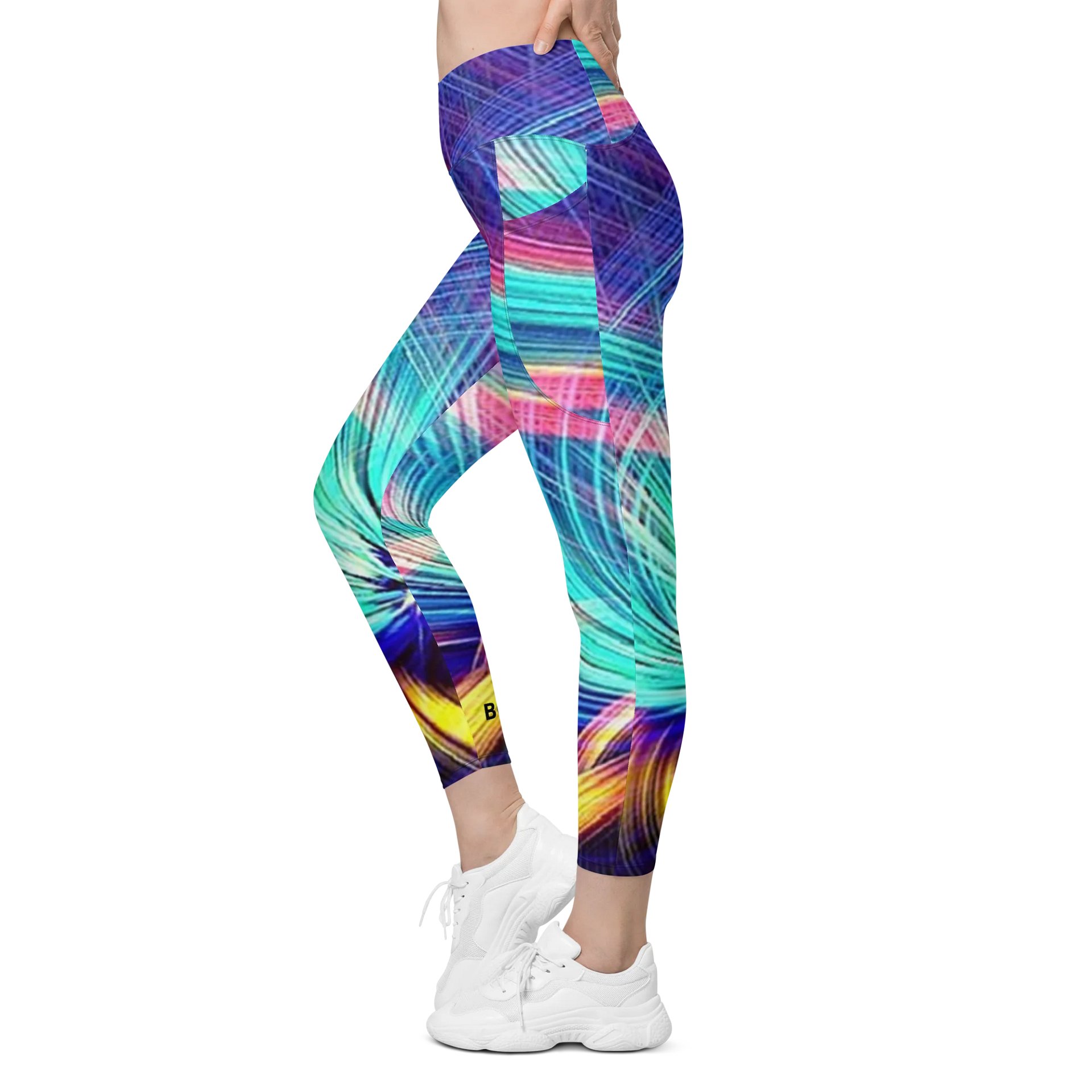 'Spiracles - Deluxe Edition' Sun-Protected Crossover Leggings with Pockets product image (4)