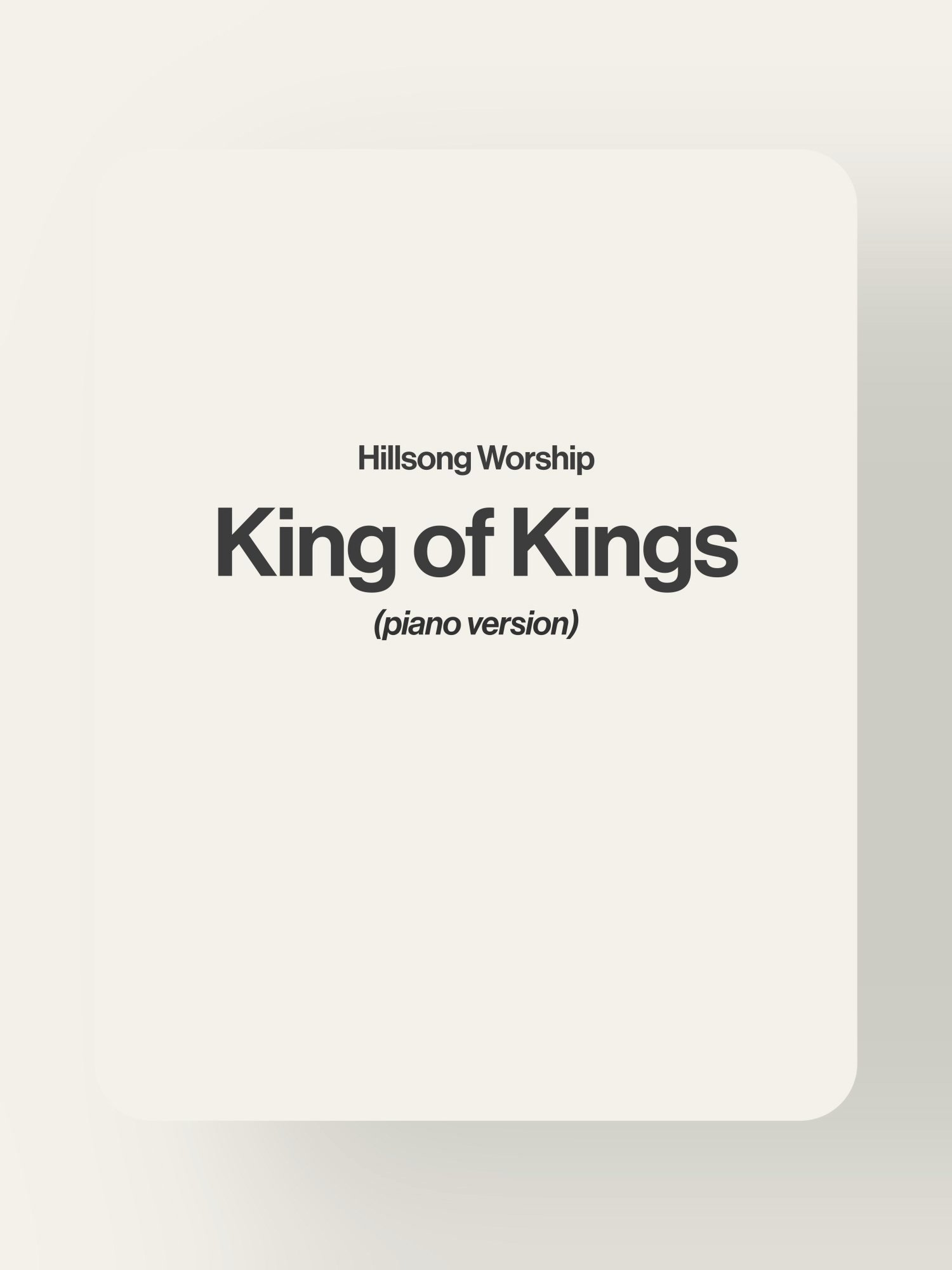 King of Kings - Hillsong Worship product image (1)