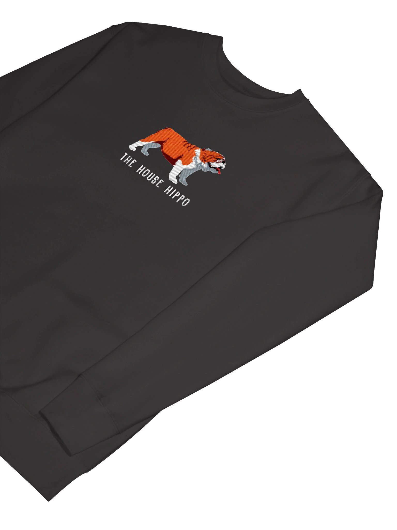 The House Hippo Sweatshirt (Embroidered) of an English Bulldog(Red & White) product image (37)