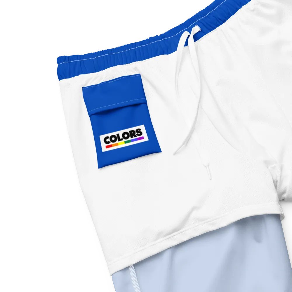 Plain Color Absolute Blue Swim Trunks product image (4)