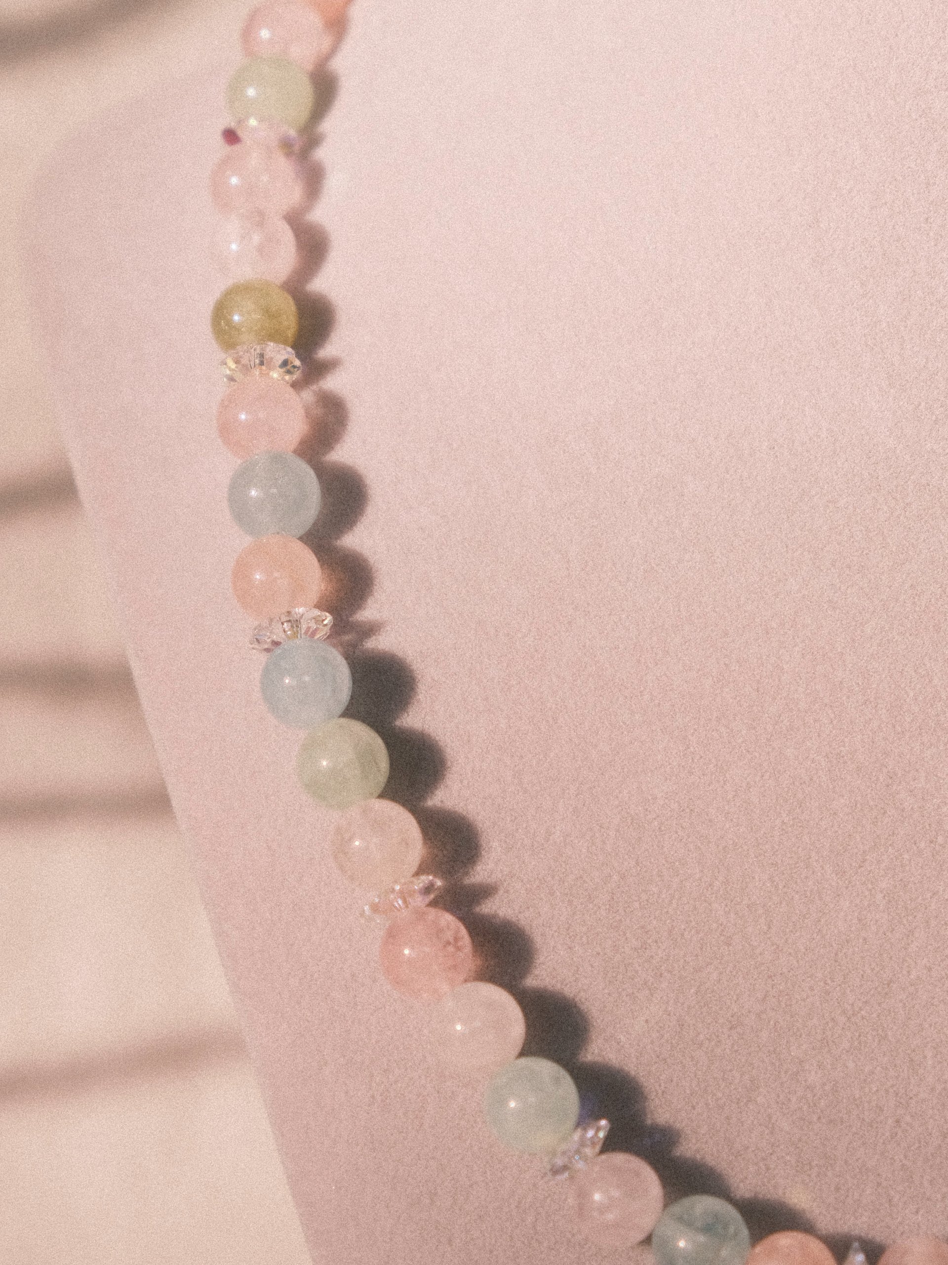 Soft spirit - Aquamarine & morganite necklace product image (3)