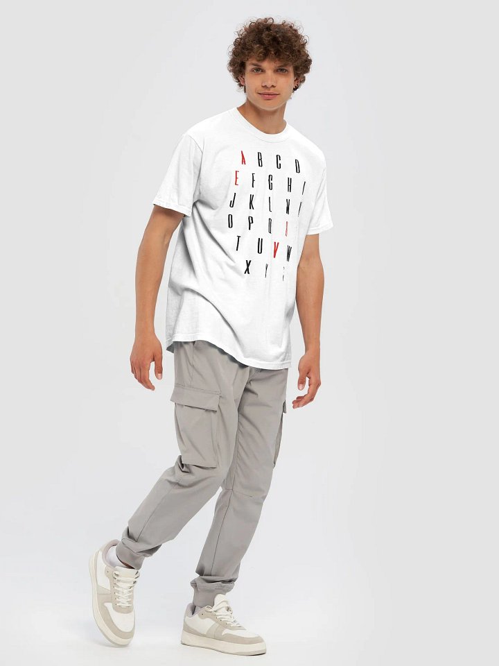 ALPHABET TEE WHITE + FREE SHIPPING product image (2)