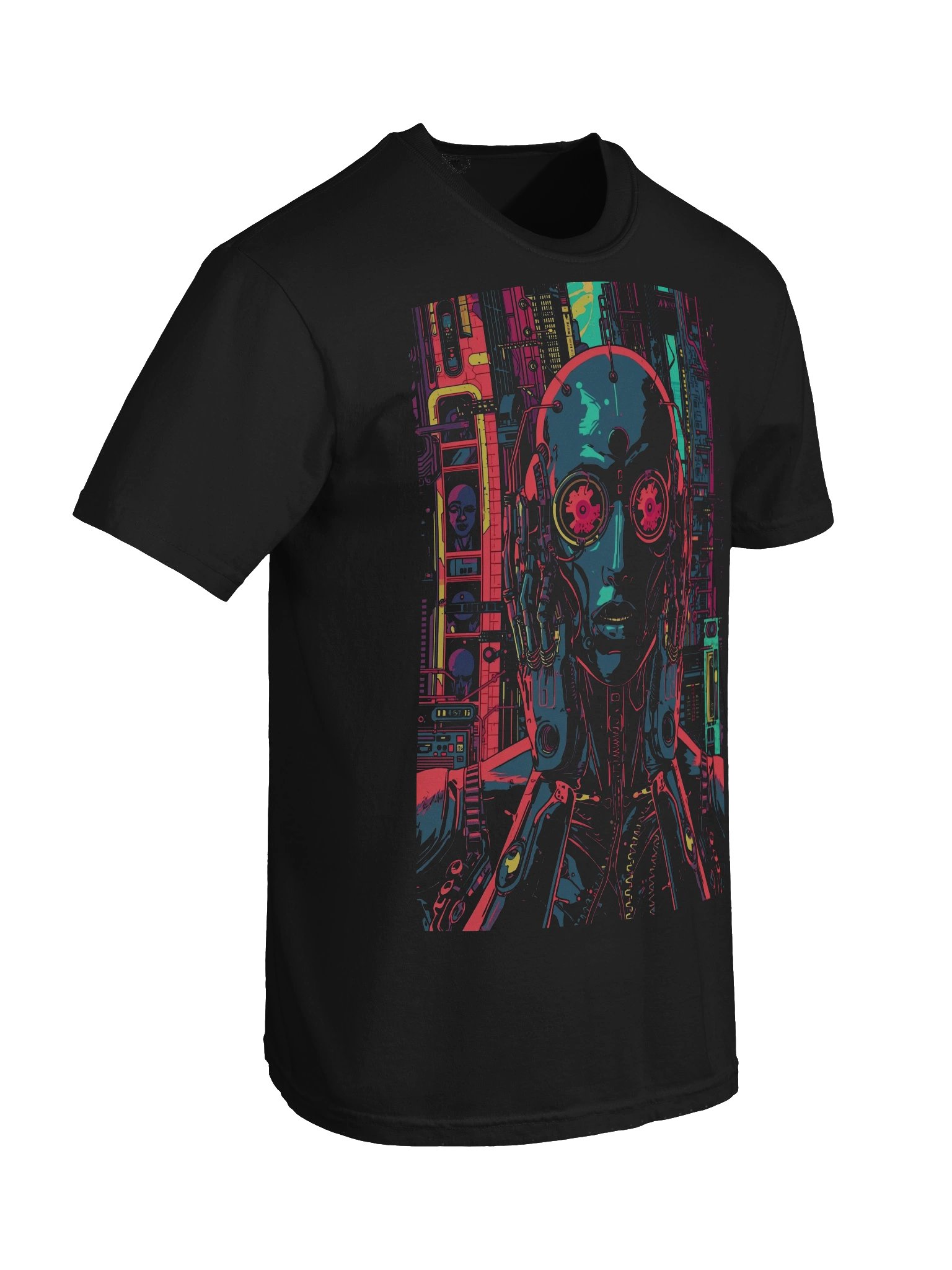 Neon Cyborg Pulse Heavyweight T-Shirt product image (4)