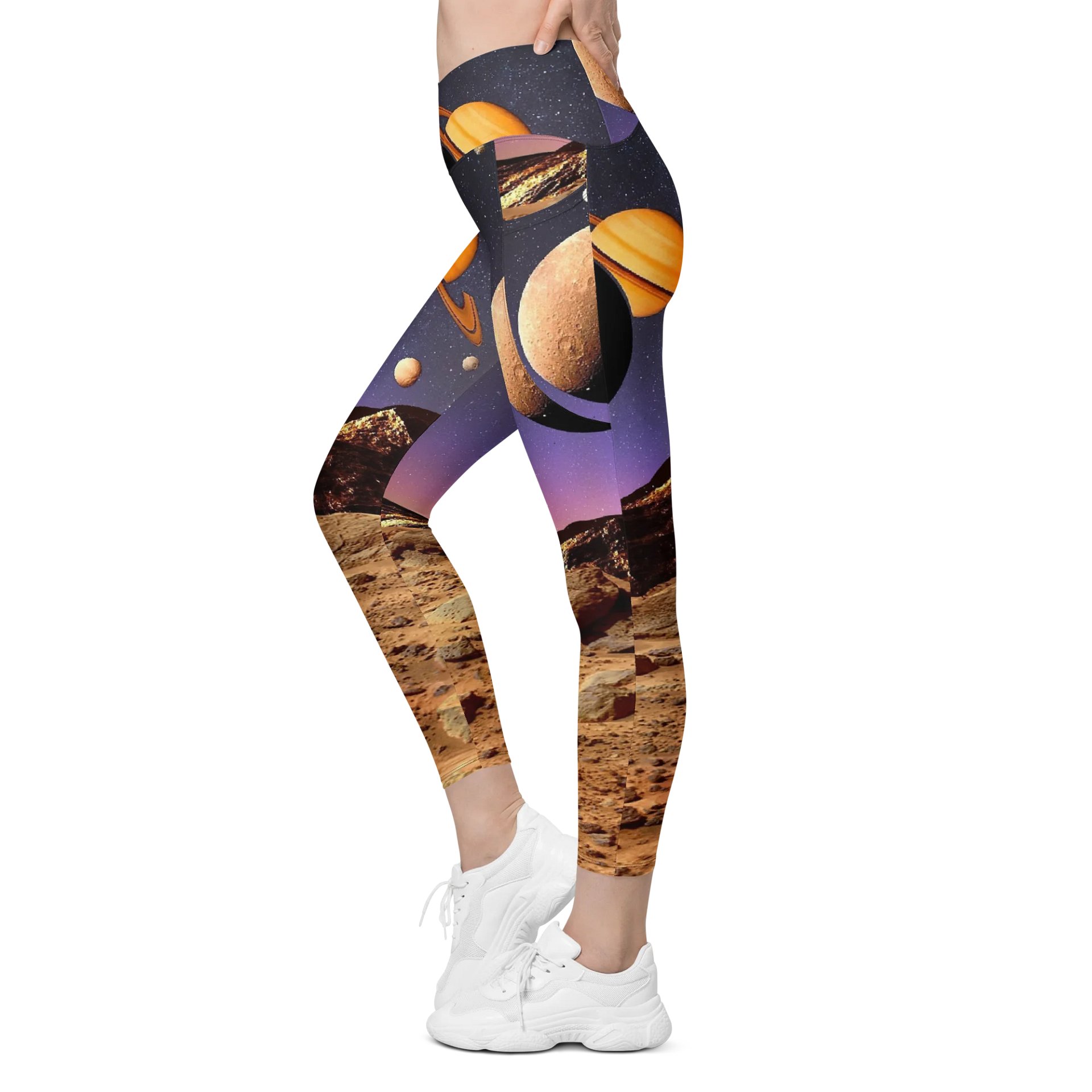 'Floating' Crossover Leggings with Pockets product image (4)