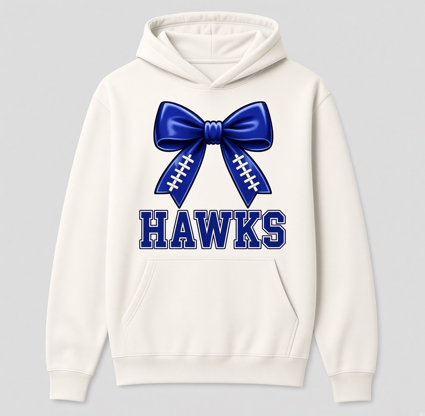 Football Bow Comfort Colors Hoodie product image (1)
