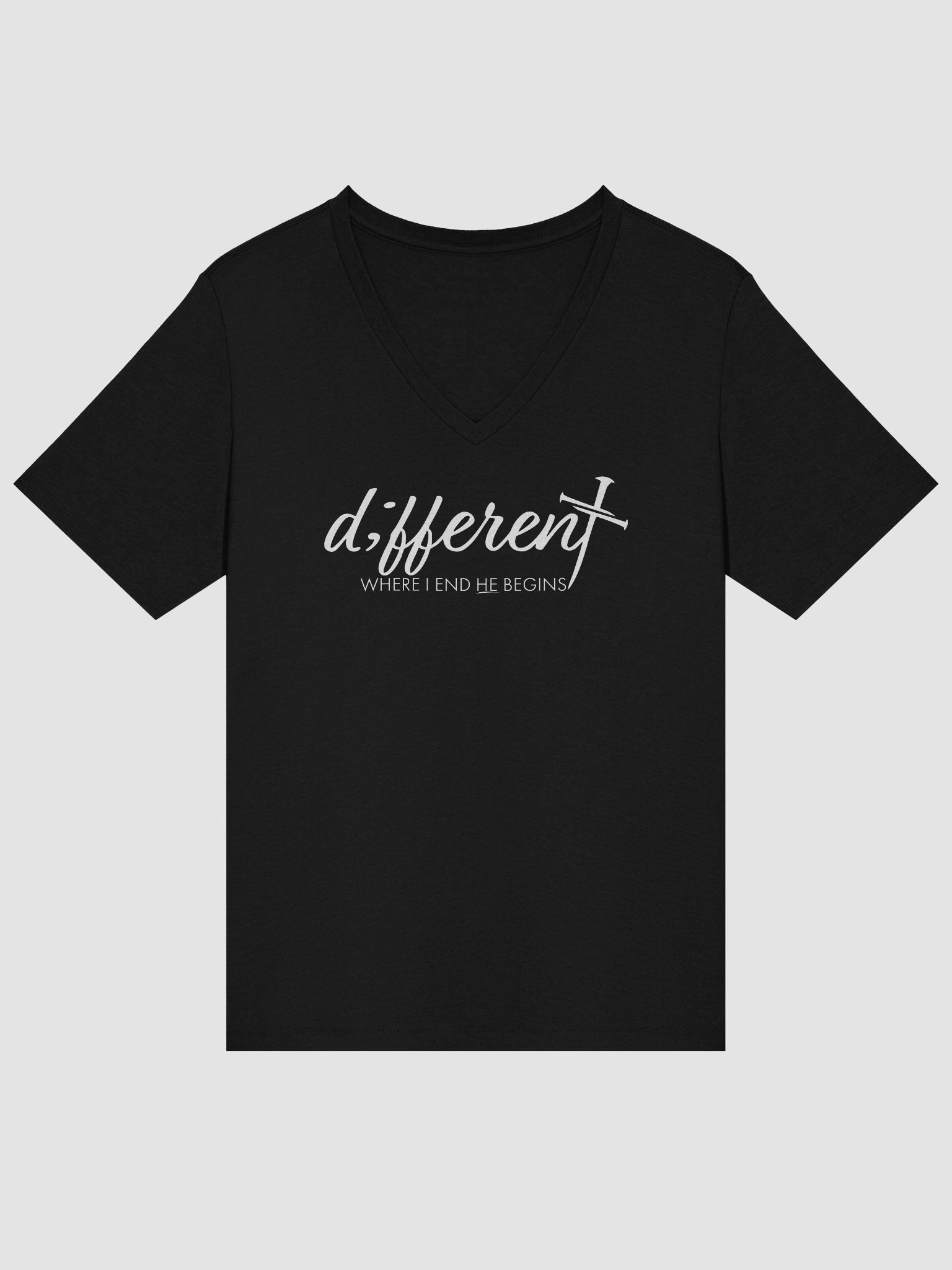Different Qr code V-neck product image (3)