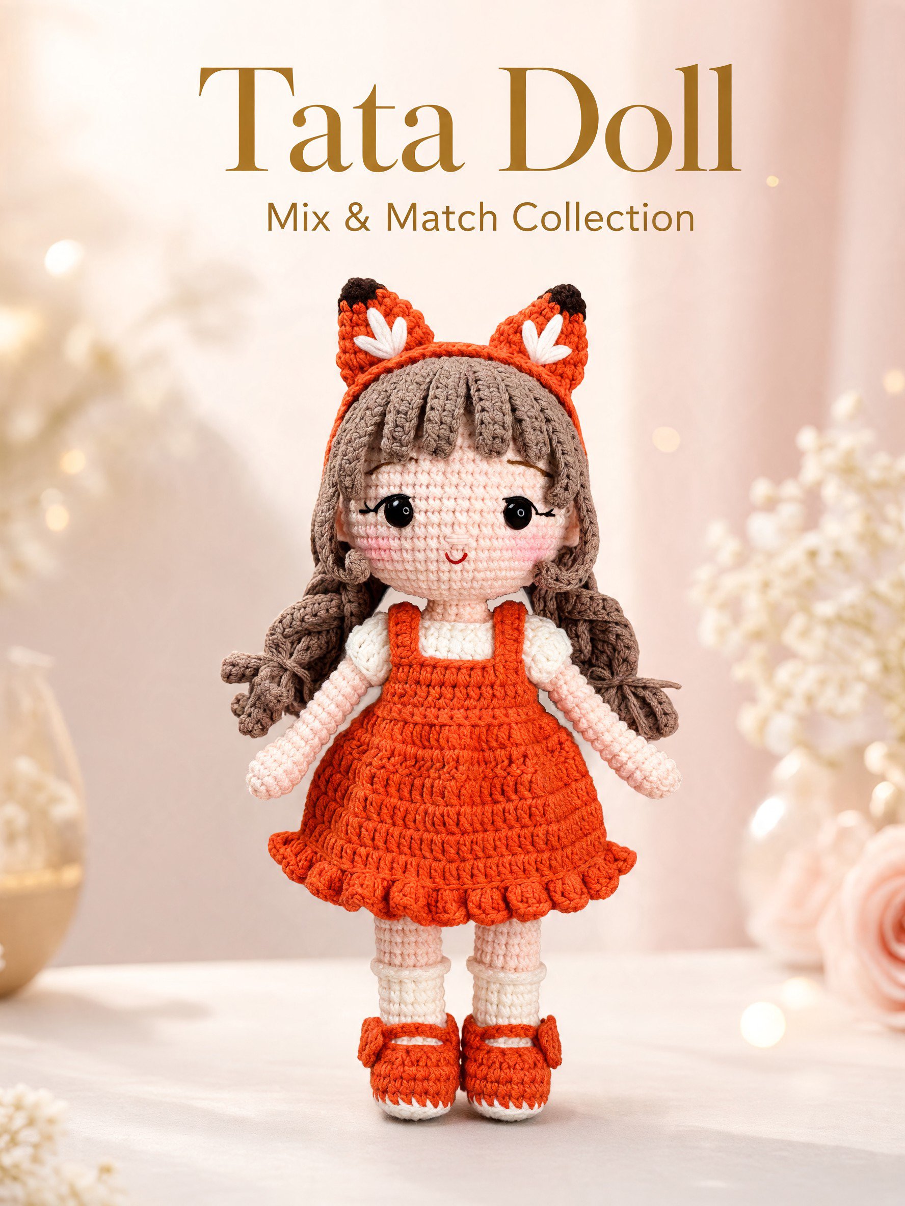 PDF | Crochet 9-inch Tata Doll in Fox Outfit | Amigurumi Doll Pattern product image (3)
