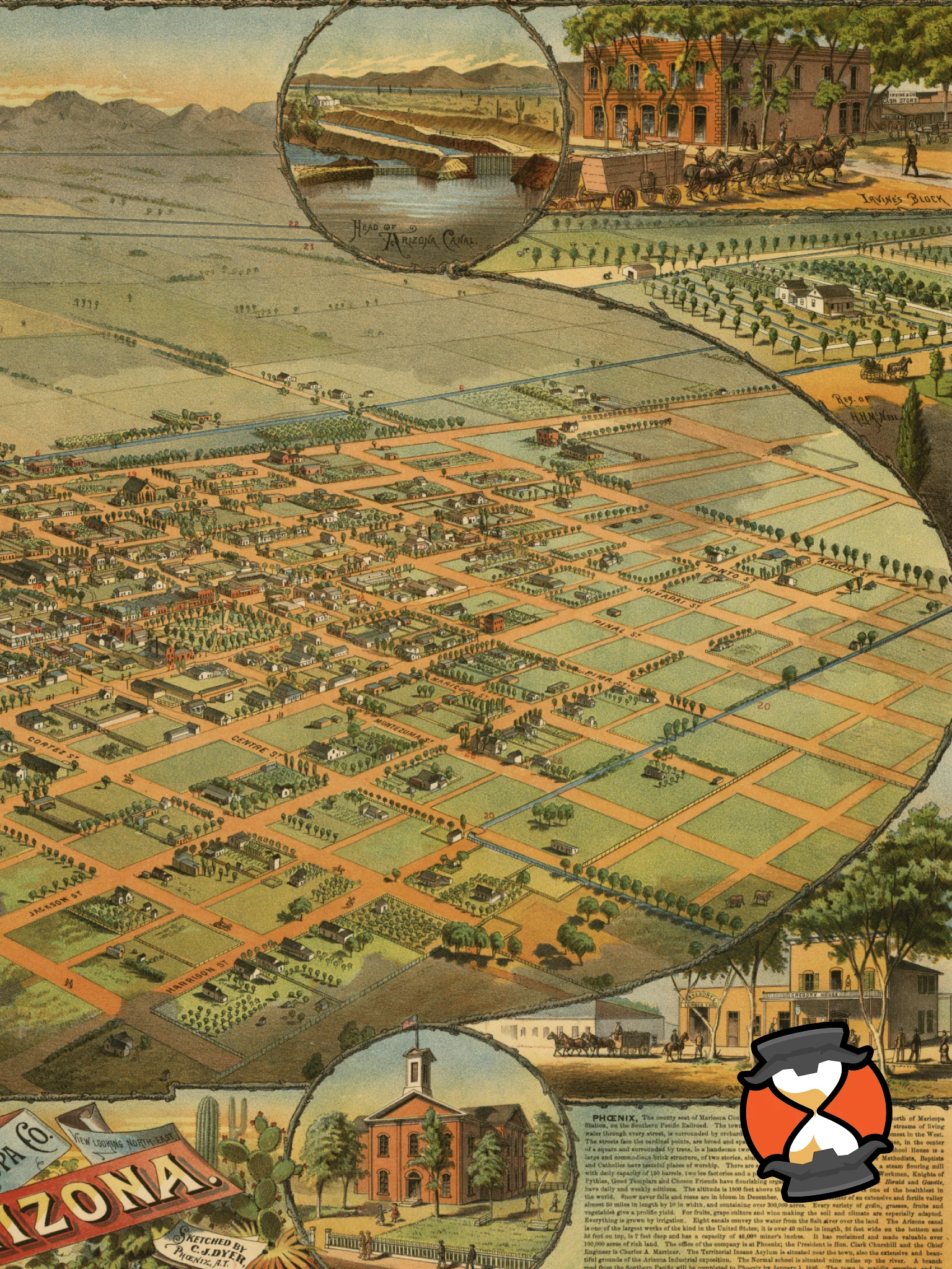 Phoenix Arizona 1885 (Canvas Print) product image (3)