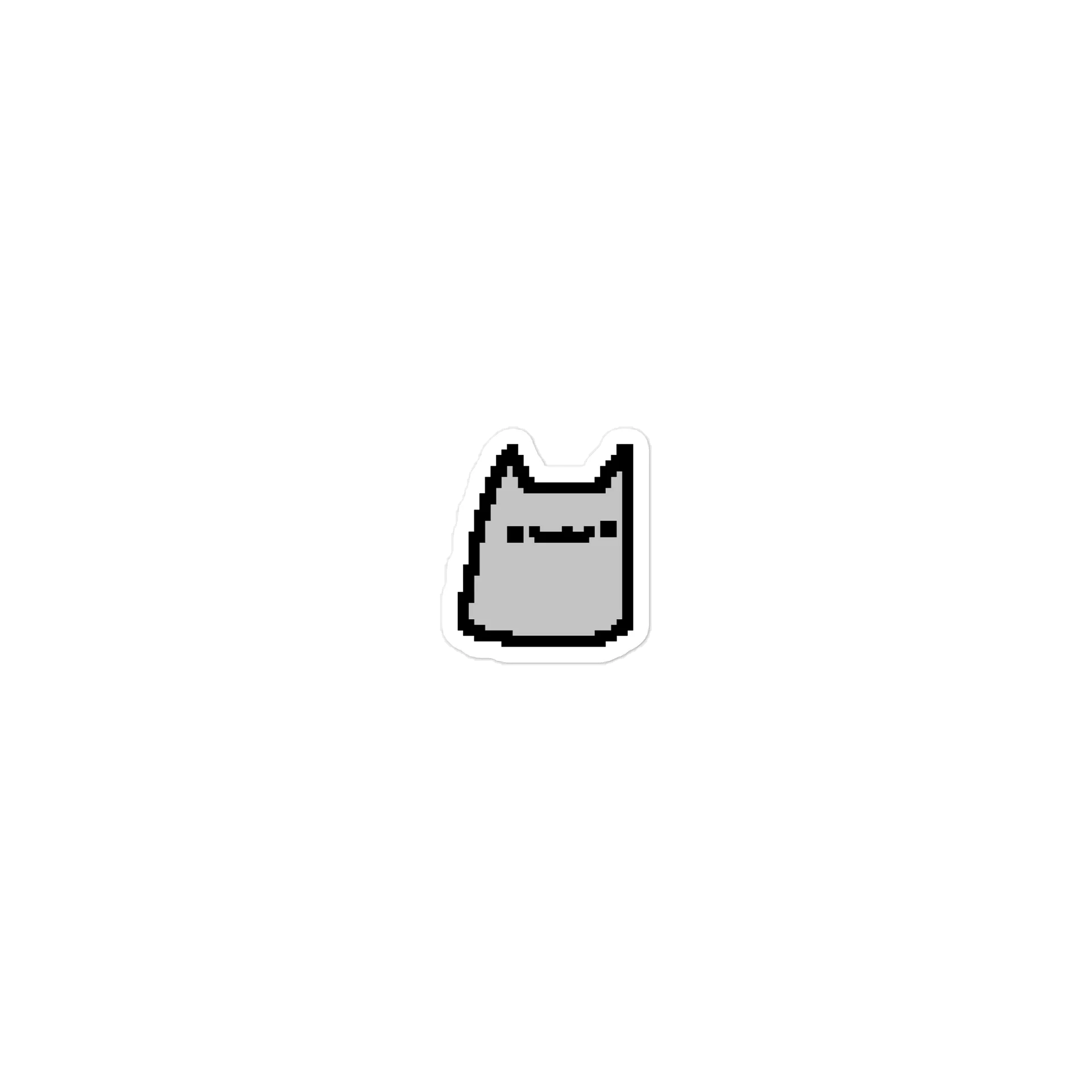 Grey Cat Sticker (Die-Cut) product image (1)