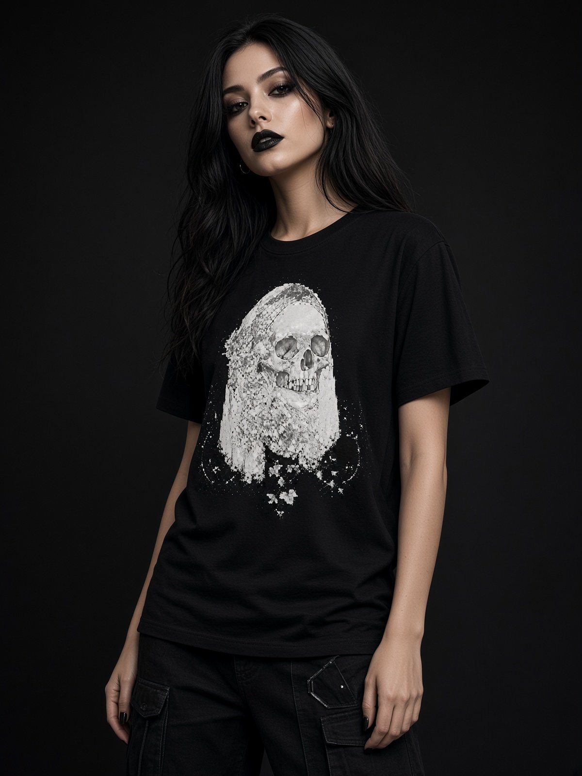 The Ivy Shroud // Veiled Skull Heavyweight Tee product image (1)