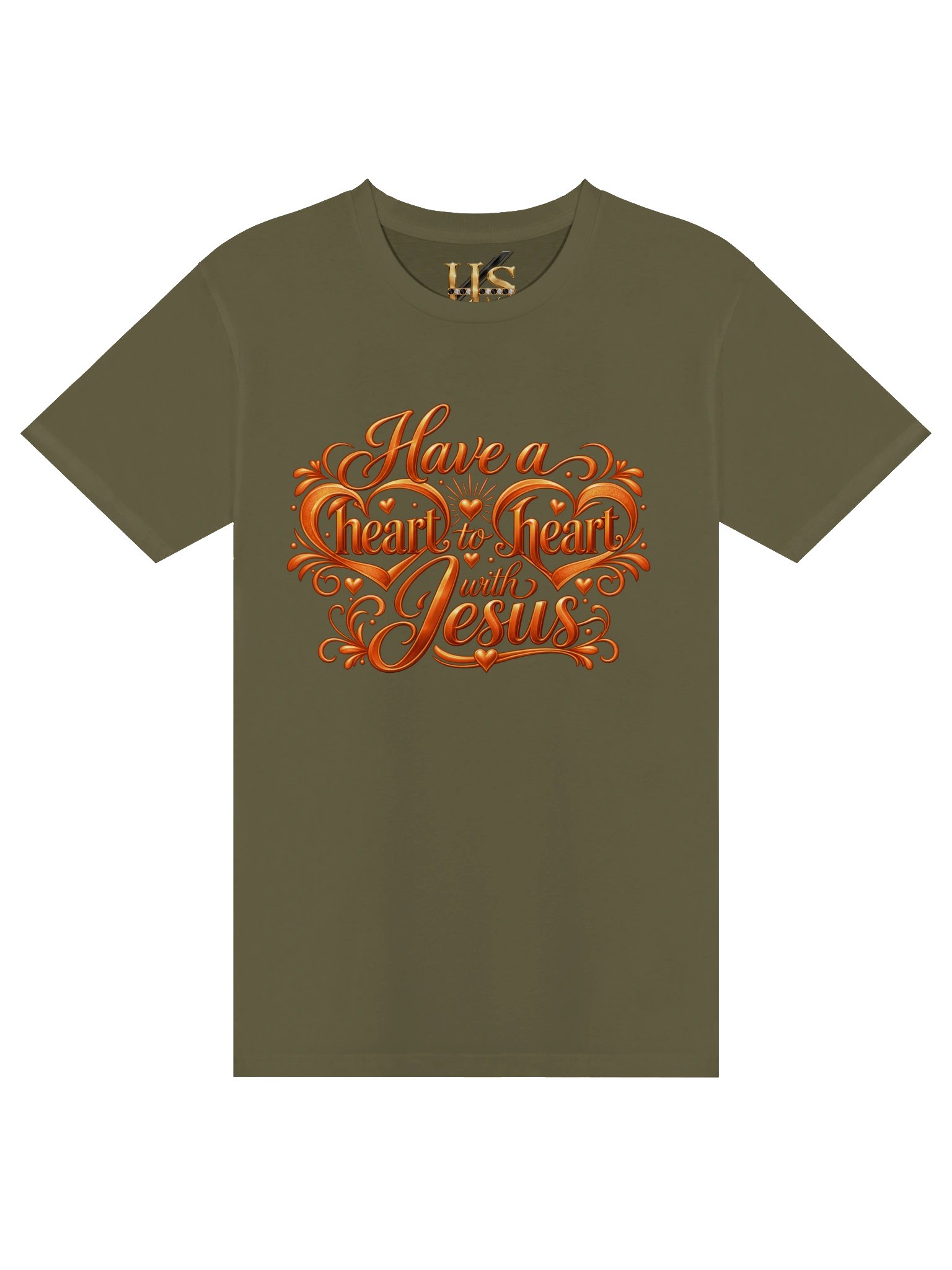 Orange — Have a Heart-to-Heart with Jesus | Then Watch GOD Move Christian Faith Premium Unisex T-Shirt product image (1)