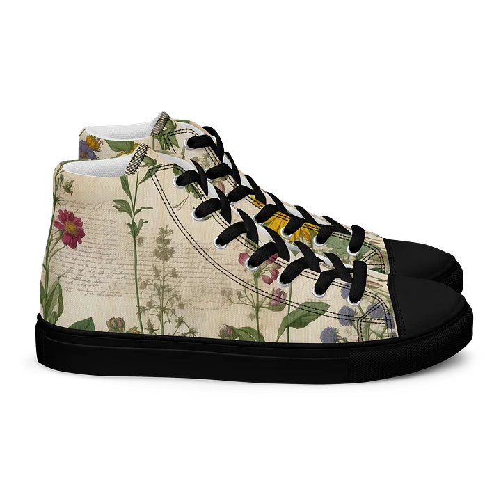 Vintage Wildflower High Top Canvas Shoes product image (2)