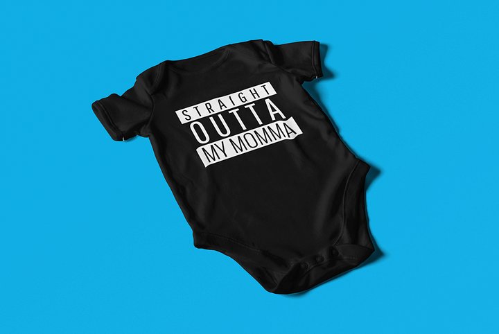 Straight Outta My Momma - Baby Bodysuit Onesies for Boys and Girls product image (2)