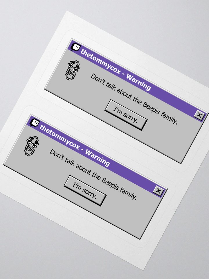 Warning Sticker product image (2)