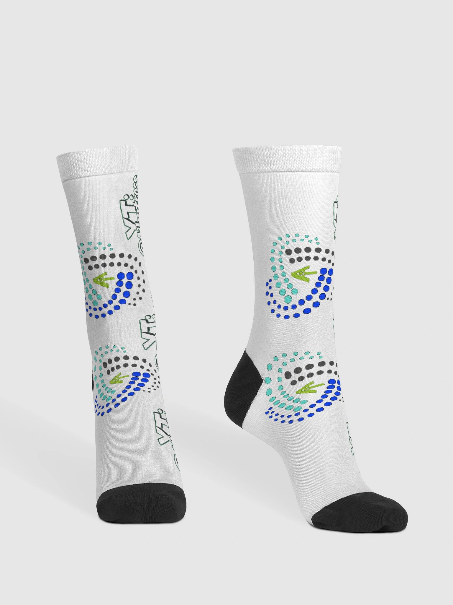 Aibatross YT Script Logo Crew Socks product image (2)