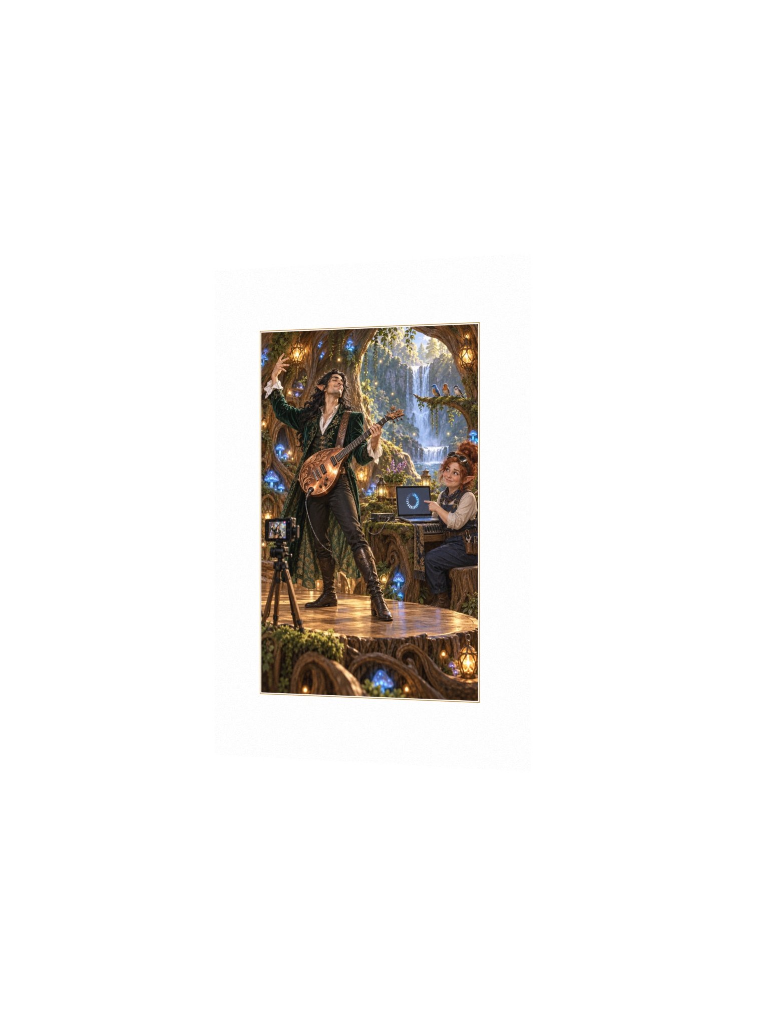Buffering Bard Small Art Print product image (2)