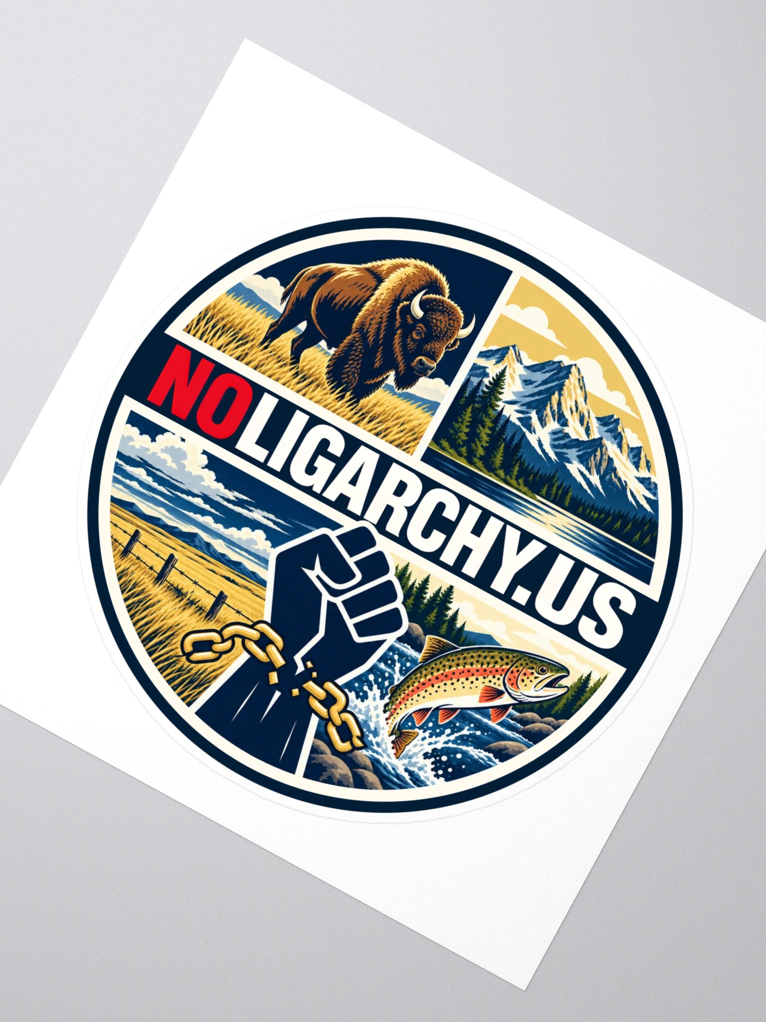 Montana NOLIGARCHY.US sticker product image (2)