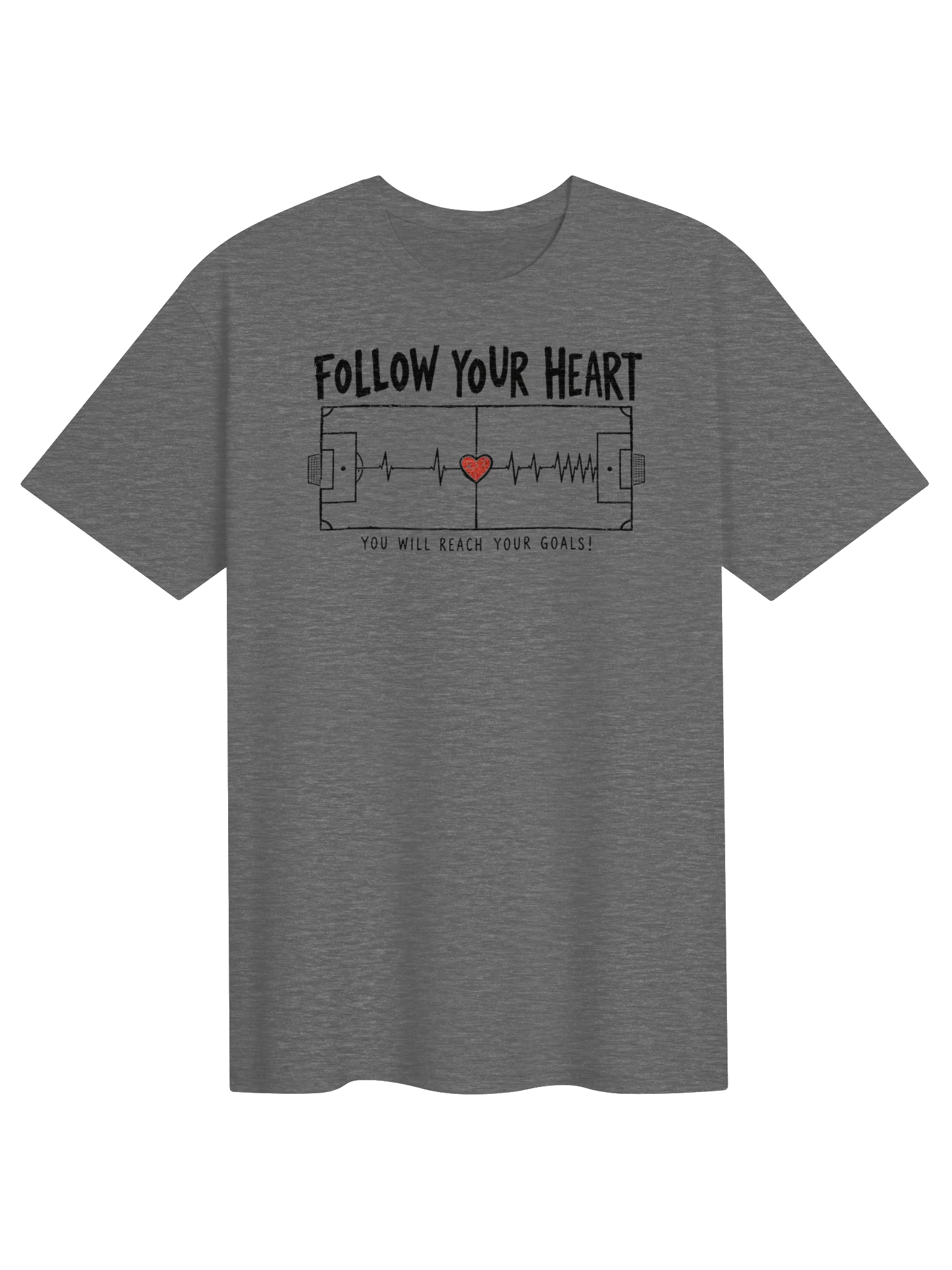 Follow Your Heart Soccer Motivation Tee product image (1)