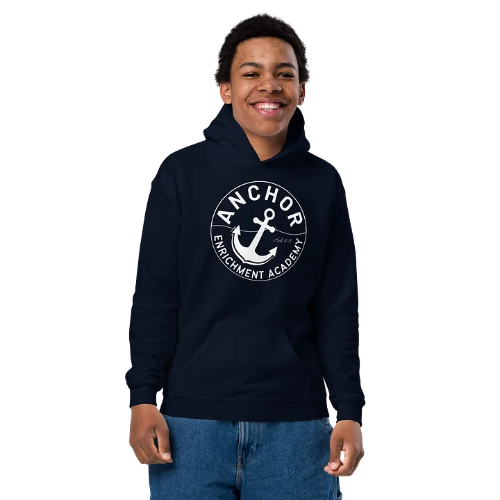 Youth Anchor Hoodie (Pure White Design) product image (2)