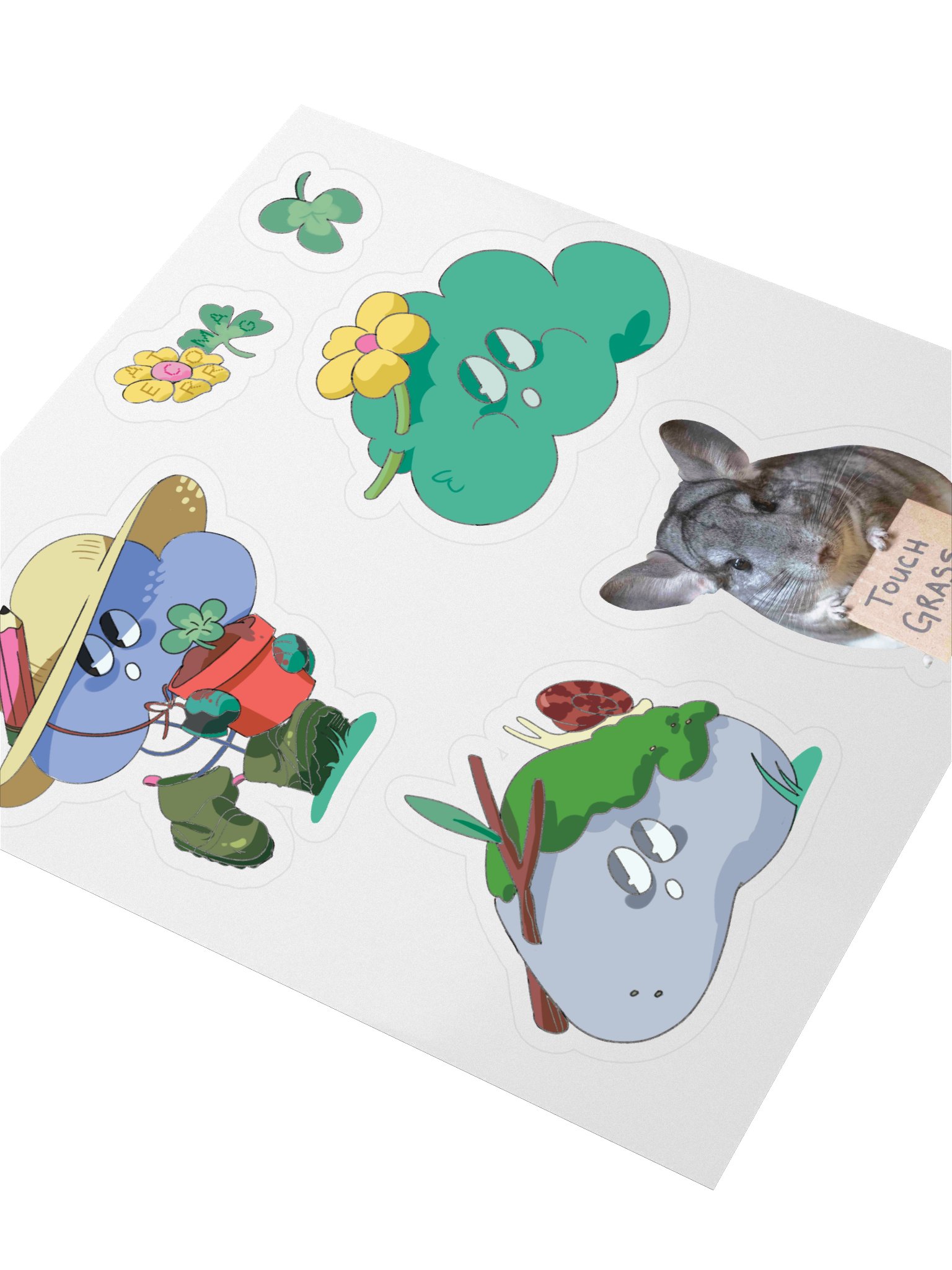 Touch Grass Sticker Sheet — Gardener Ver. product image (3)