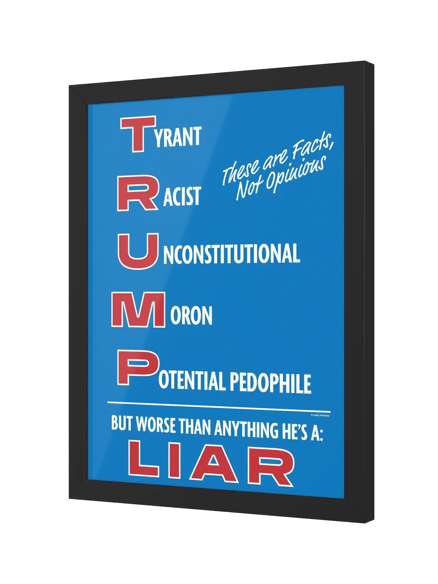 "Trump Sucks" Vibrant Ayous Wood Framed Matte Poster product image (6)