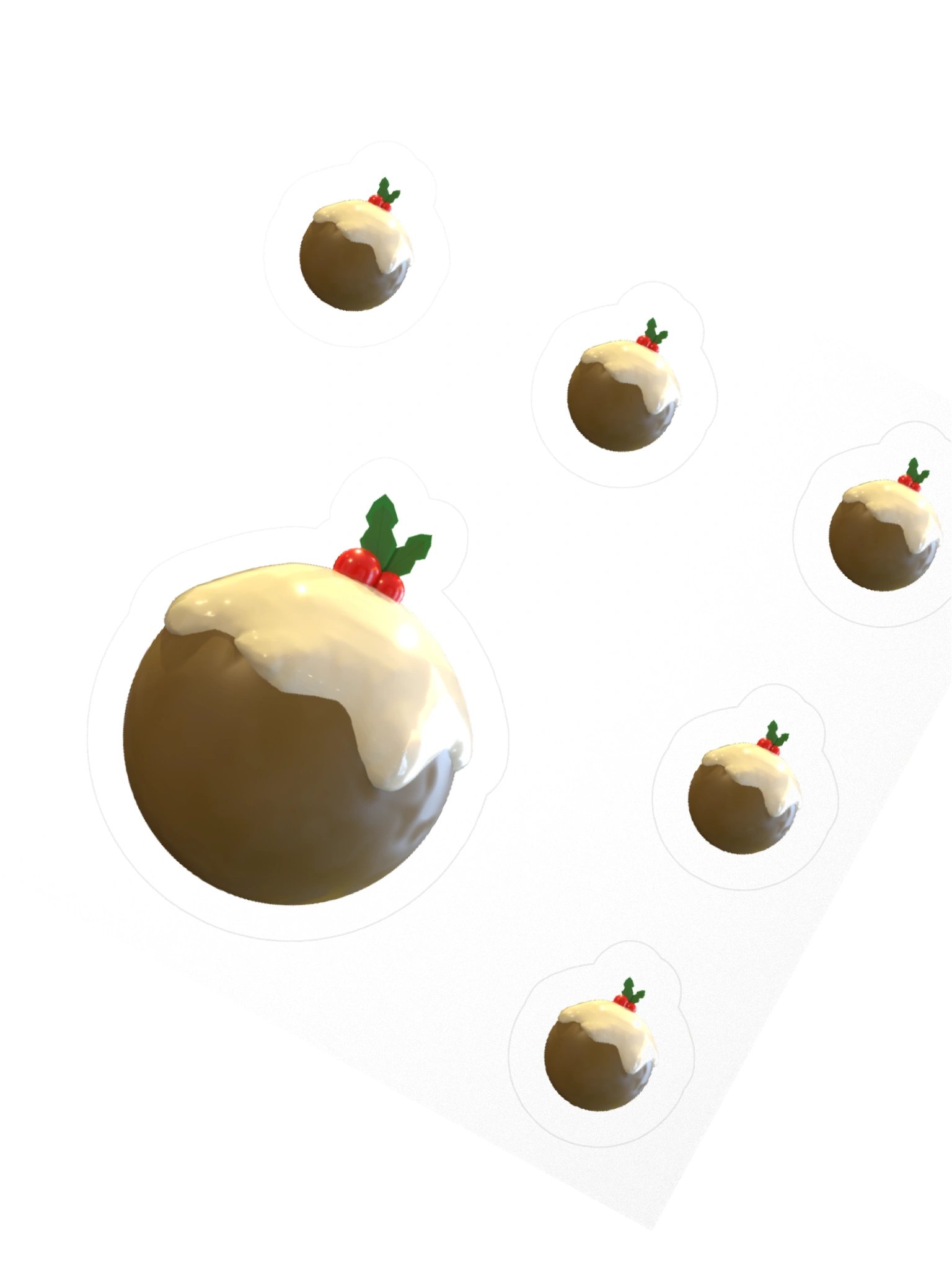Christmas Pudding Stickers product image (5)