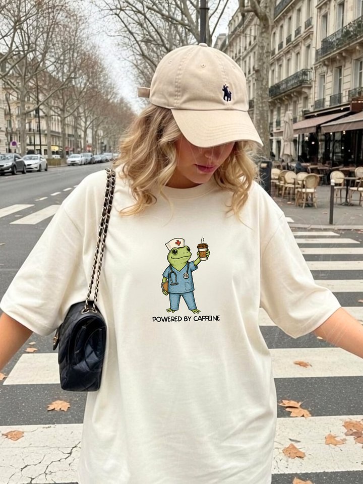 Nurse Frog Powered By Caffeine T-Shirt product image (1)