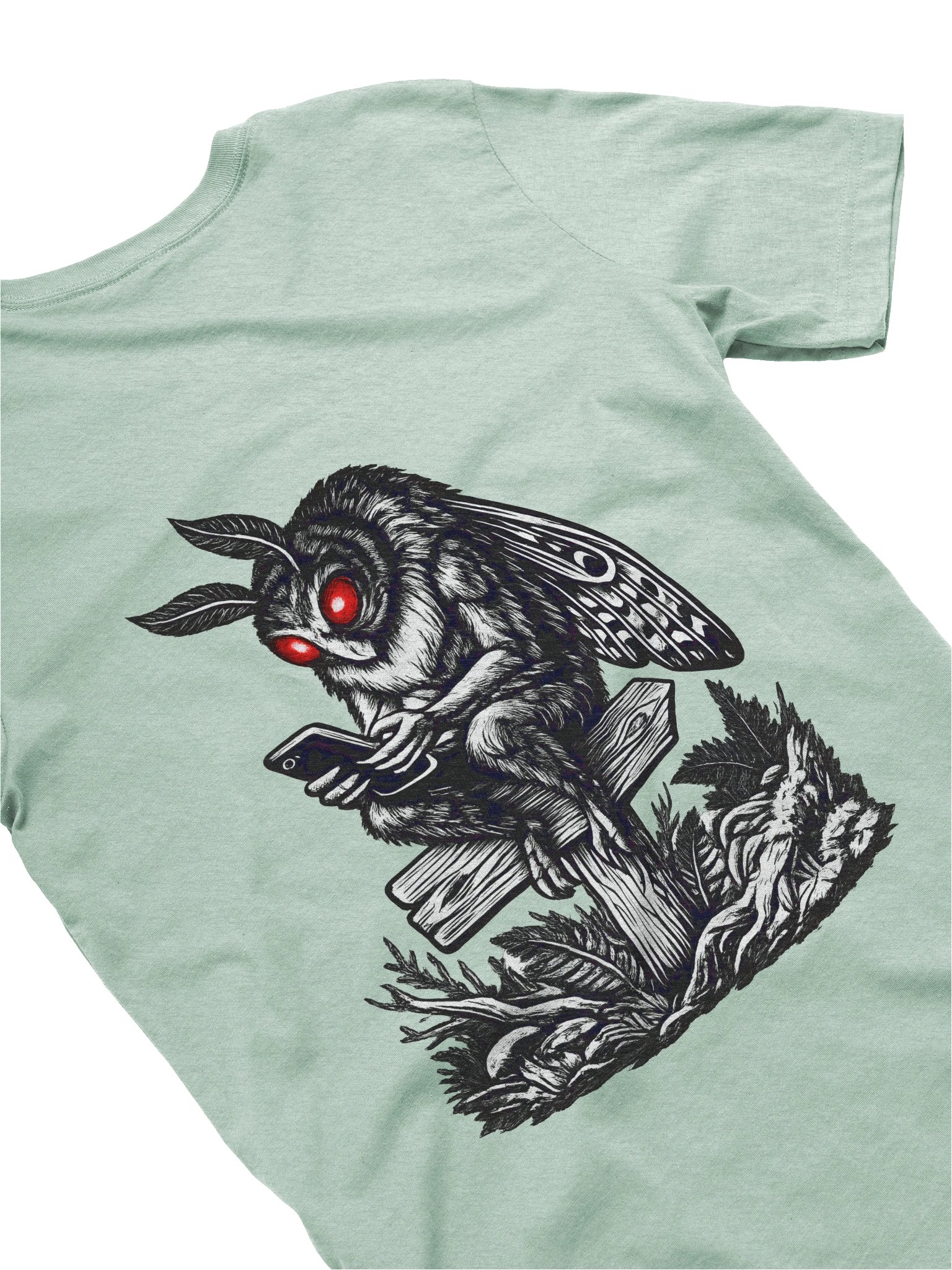 MOBILE MOTHMAN W/ FRONT LOGO SUPER SOFT T-SHIRT (HEATHERED COLORS PT.1) product image (1)