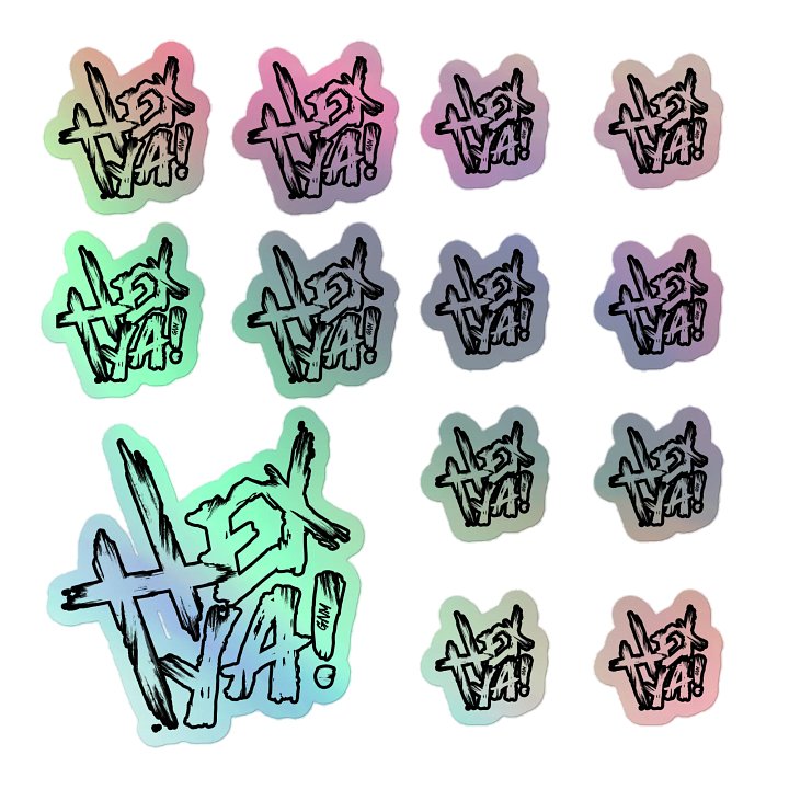 HexYa! Holographic Sticker Sheet product image (1)