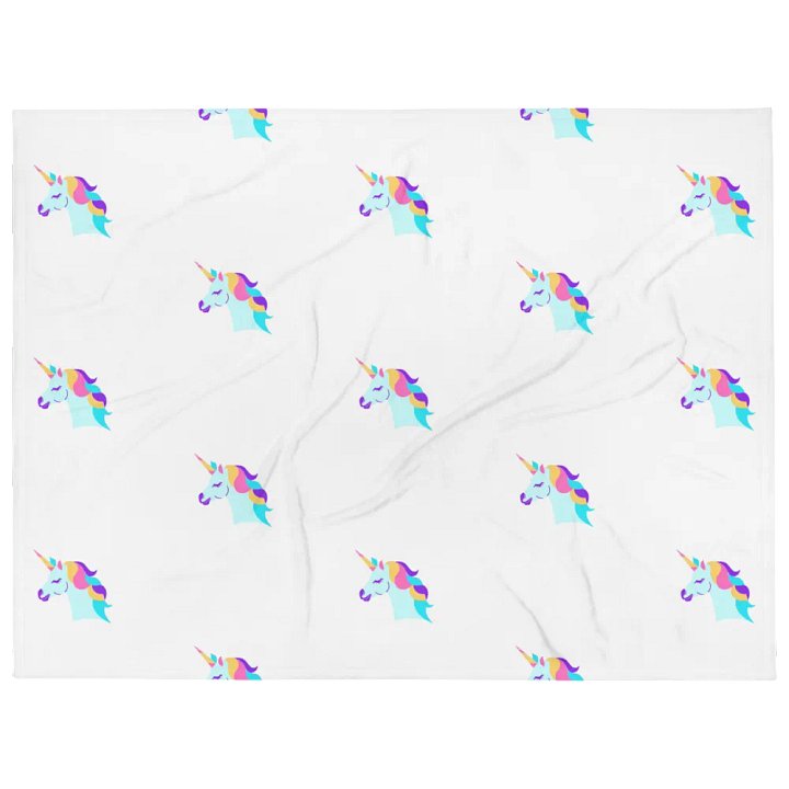 Rainbow Unicorn Grid Throw Blanket product image (1)