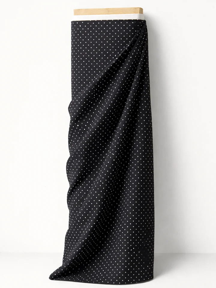 Black & White Mini Dot DBP Fabric product image (2)