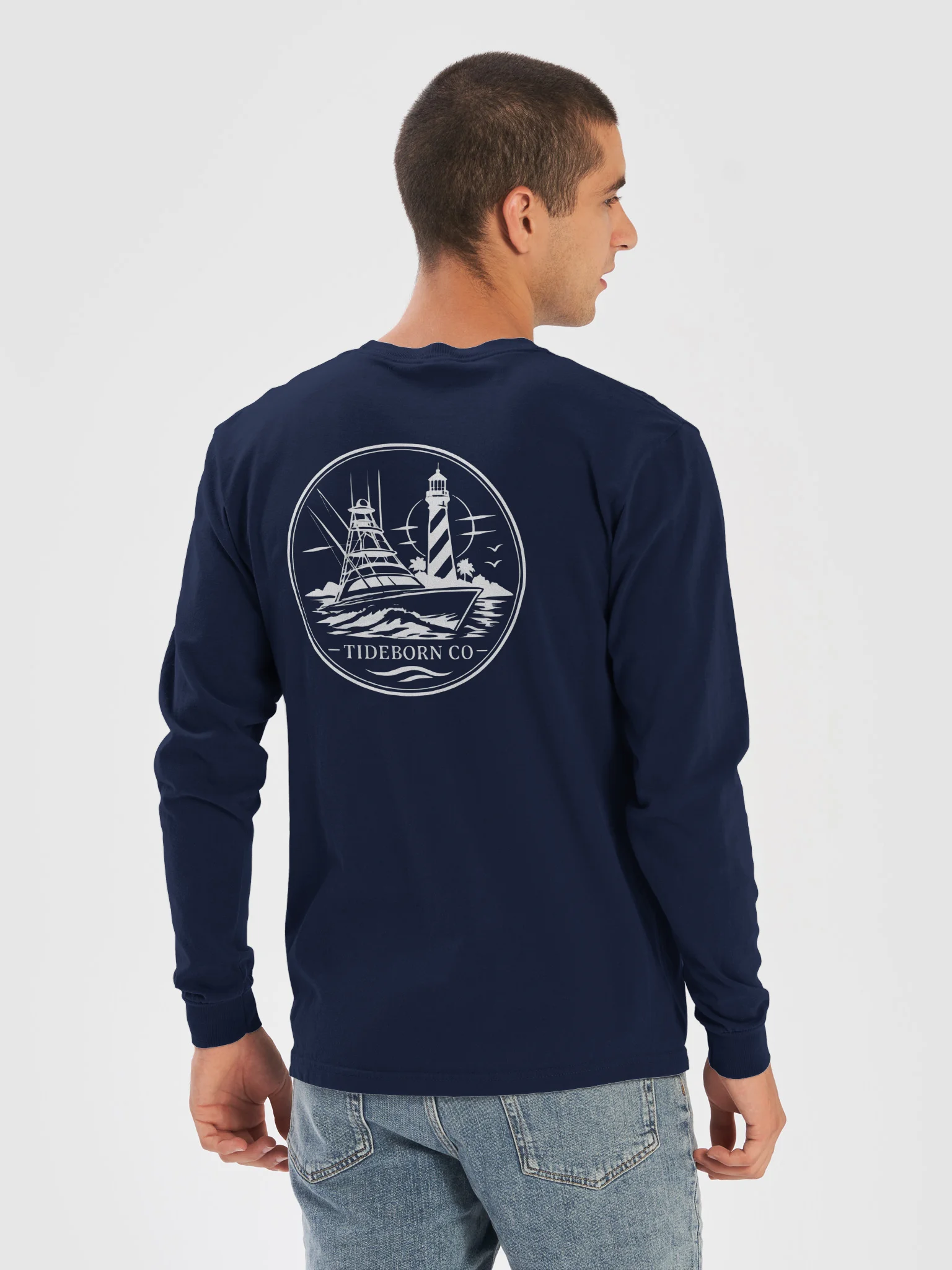 Navy Tideborn Long Sleeve Shirt product image (6)