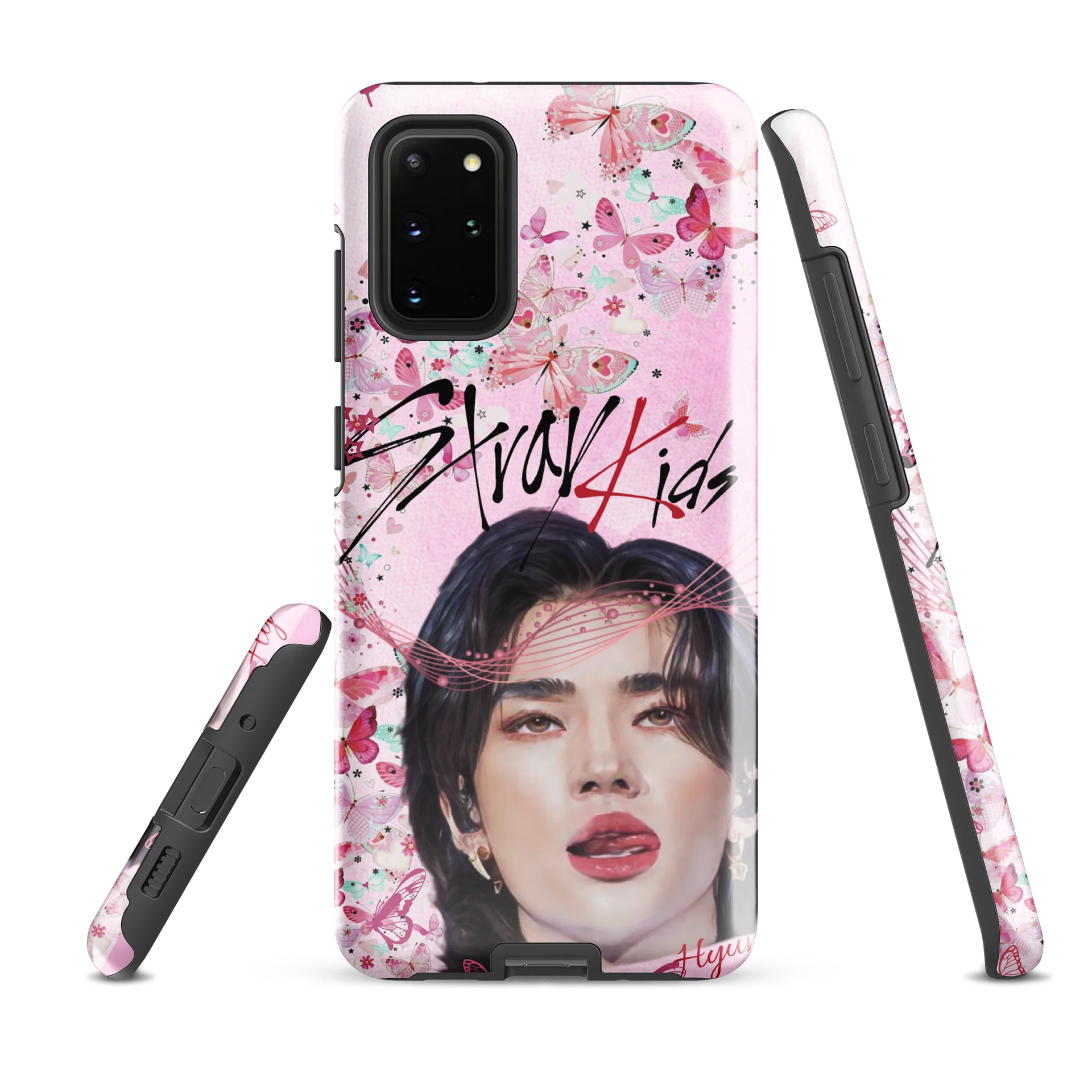 STRAYKIDS Hyunjin Pink Butterflies Samsung® Tough Case product image (5)