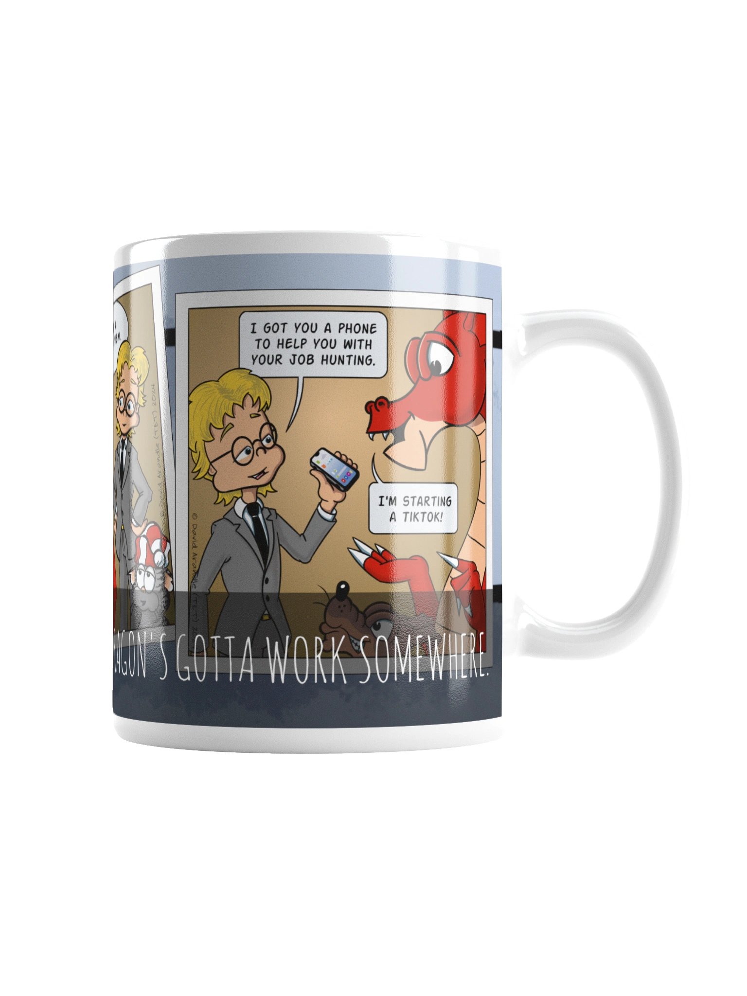 Resident Dragon Comic Work Three-Panel Mug product image (4)