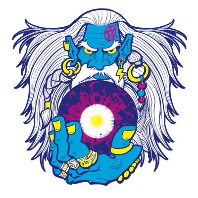 Glitter Wizard vinyl sticker product image (1)