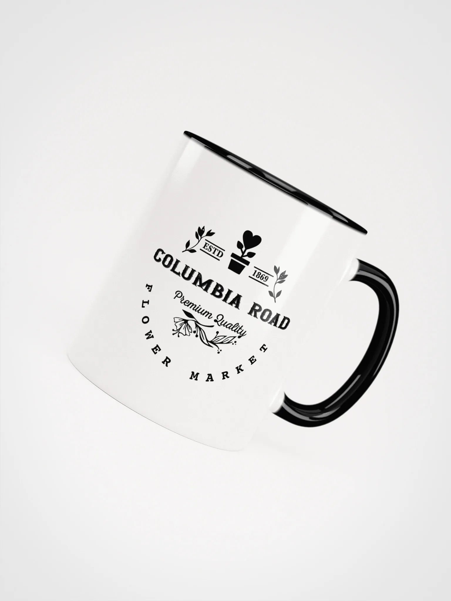 Columbia Road Market Peek-a-Boo Ceramic Mug (Black) product image (4)