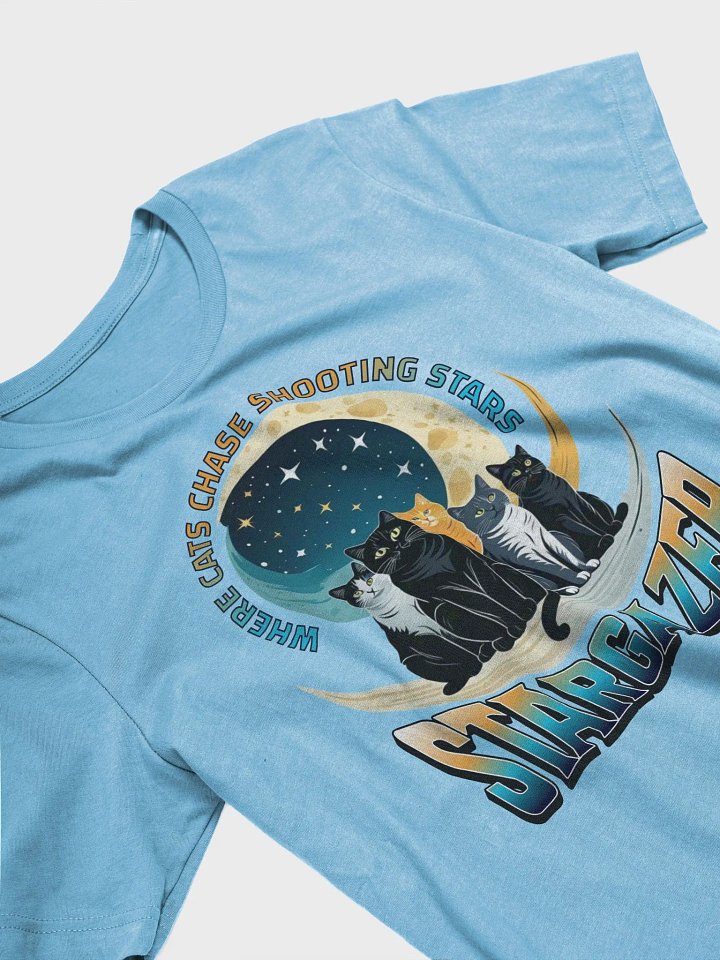 Where Cats Chase Shooting Stars Stargazer Soft Tee product image (2)