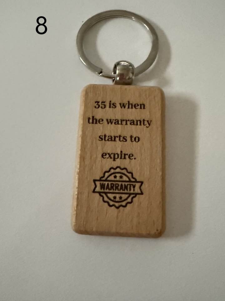 Milestone Birthday Wooden Engraved Keychains | Age 21–70 | Handmade Gift for Him or Her (2) product image (8)