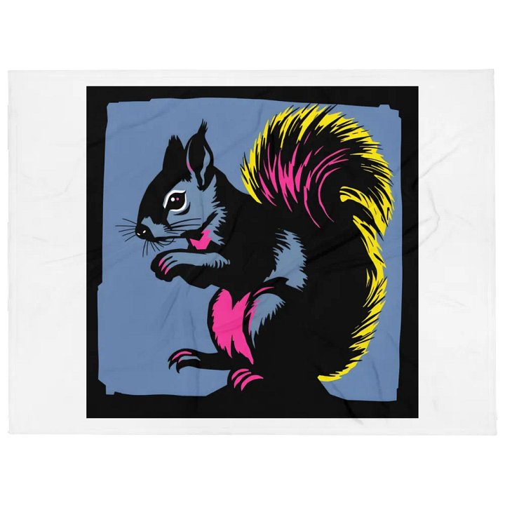 Vibrant Squirrel Profile Throw Blanket product image (1)