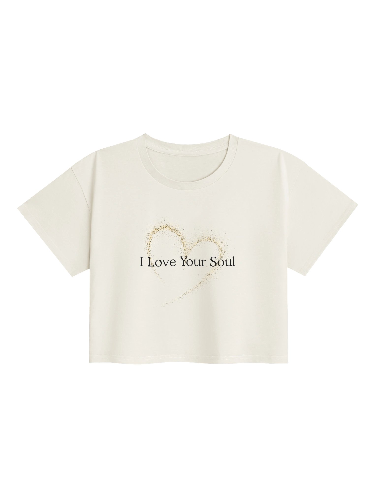 Glittery Heart Love Your Soul Crop Top product image (13)