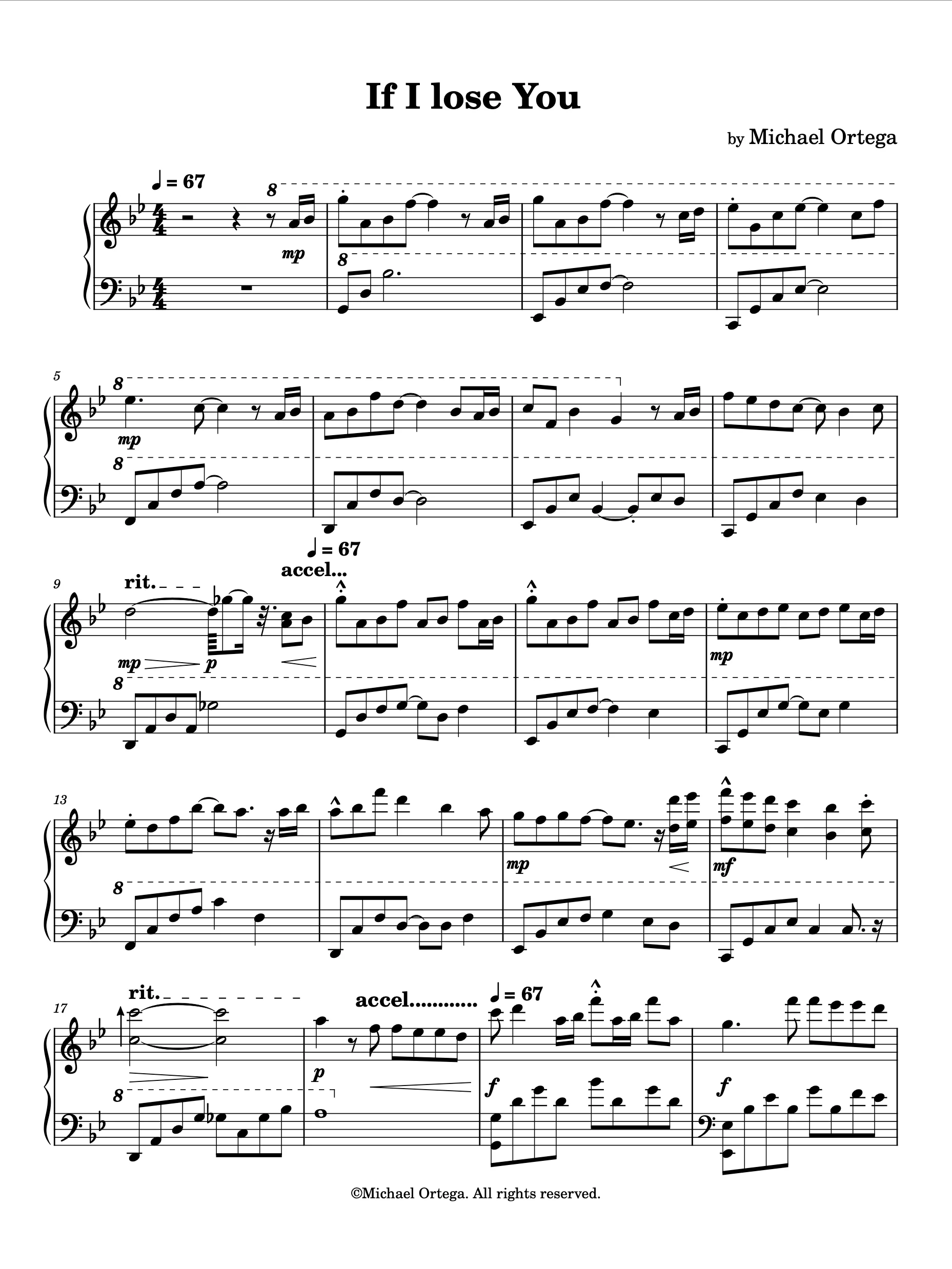 If I Lose You (Piano Score) product image (2)