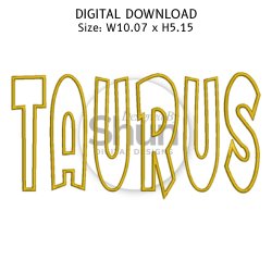 Taurus Applique Embroidery Design product image (1)