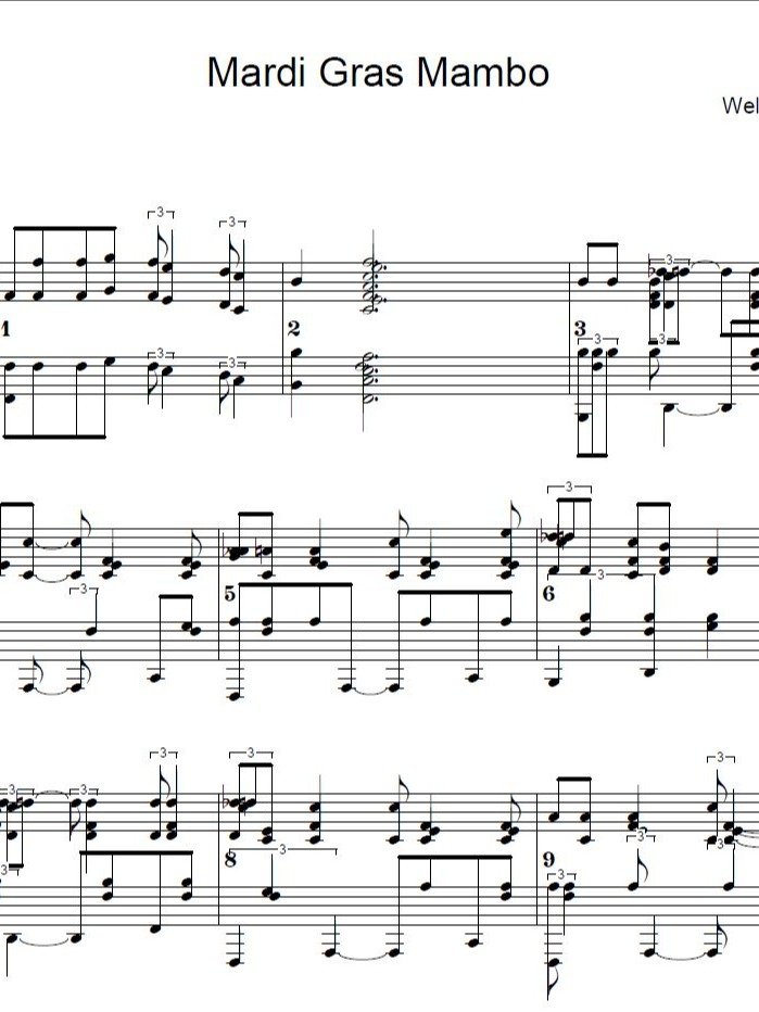 Mardi Gras Mambo - Piano sheet music product image (1)