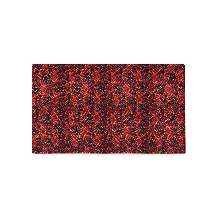 Retro Red Danish Plush Pattern Cushion – Pillowcase product image (2)